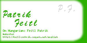 patrik feitl business card